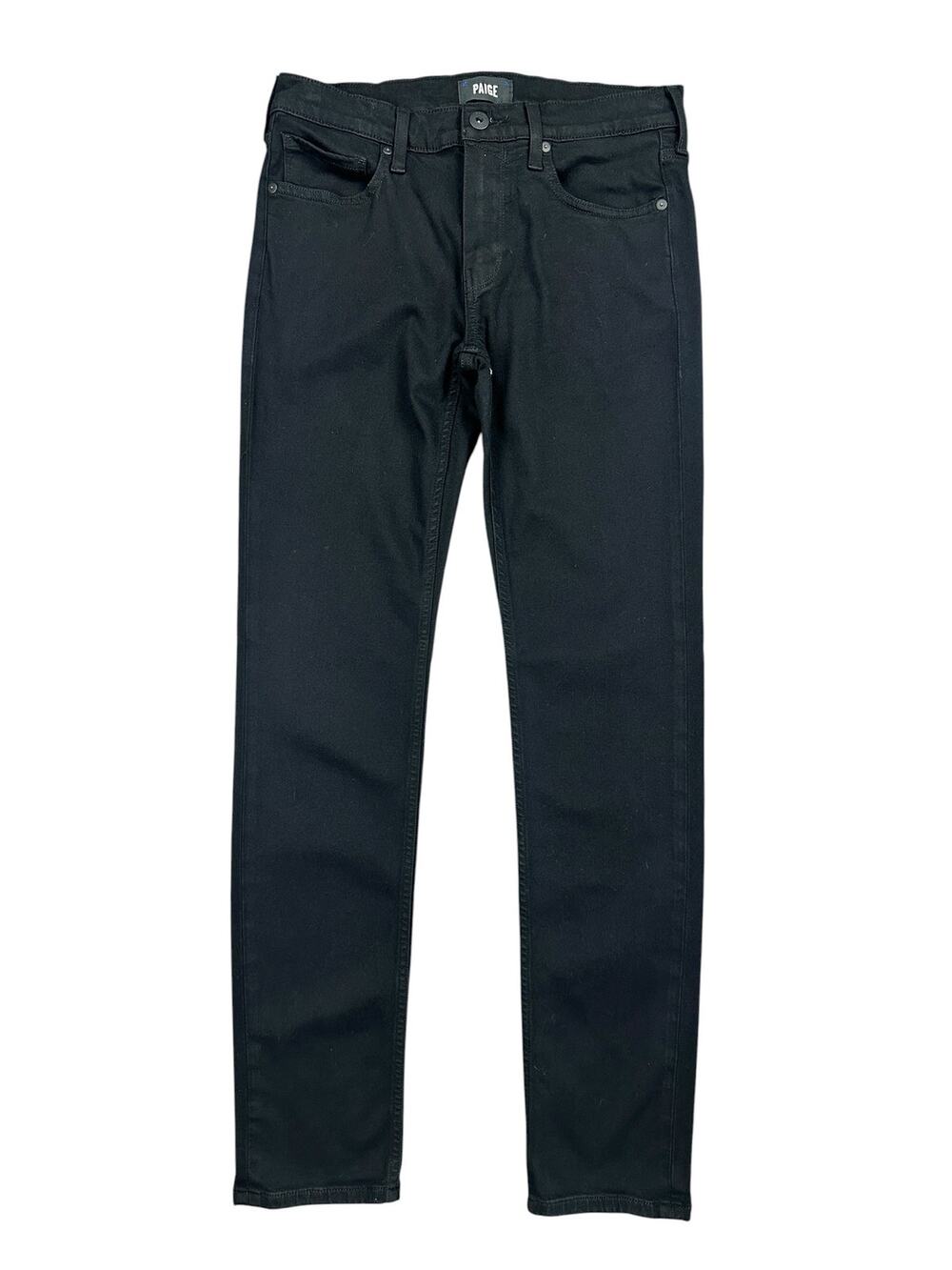 Paige Transcend Lennox Slim Stretch Jeans Black Shadow — Size 30